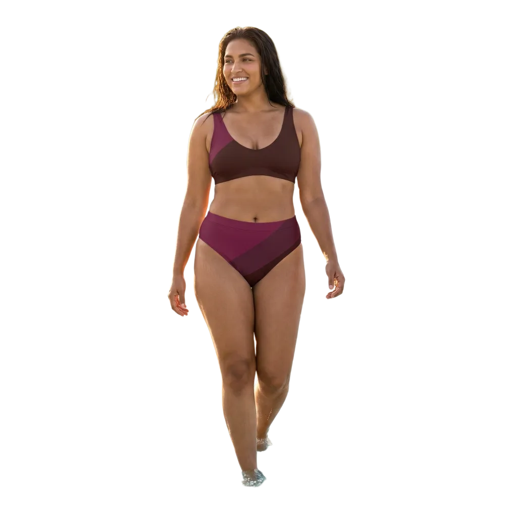Damen Bikini von BUYATHOME24, schnelltrocknend, zweilagig, in XS bis 3XL, mit farbigen Mustern und verstellbaren Trägern