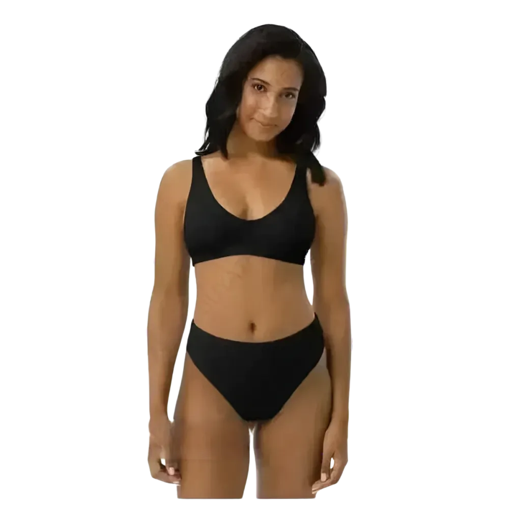 Schwarzer Damen Bikini von BUYATHOME24 in XS bis 3XL, schnelltrocknend und kurvenbetonend, Badebekleidung für Damen
