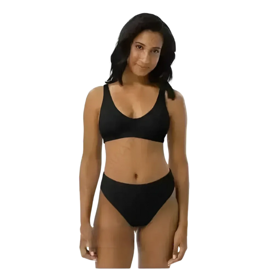 Schwarzer Damen Bikini von BUYATHOME24 in XS bis 3XL, schnelltrocknend und kurvenbetonend, Badebekleidung für Damen