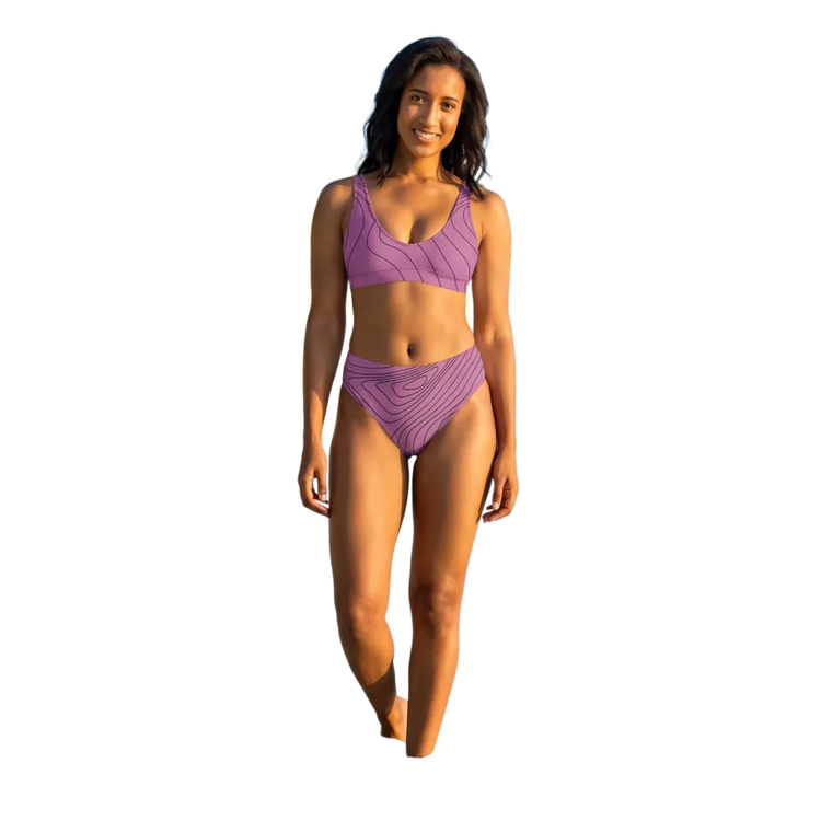 Damen Bikini-Set von BUYATHOME24, bedruckbar, schnelltrocknend, handgenäht, in XS bis 3XL, zeigt Oberteil und Hose