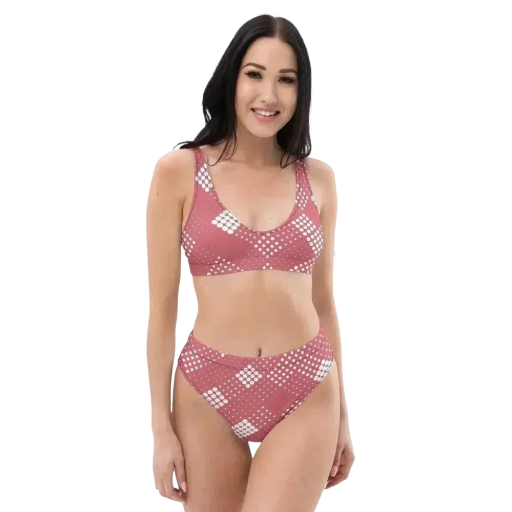 Damen Bikini-Set von BUYATHOME24 in XS-3XL, zweilagig, schnelltrocknend mit bedrucktem Muster, für Sommer und Strand.