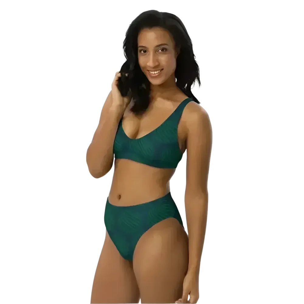 Damen Bikini-Set von BUYATHOME24, schnelltrocknend, bedruckbar, in Größen XS bis 3XL, zeigt Top und Bottom an.