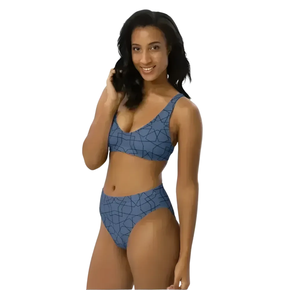 Damen Bikini Set in verschiedenen Größen, schnelltrocknend, bedruckbar, von BUYATHOME24, mit buntem Muster und passendem Top und Bottom