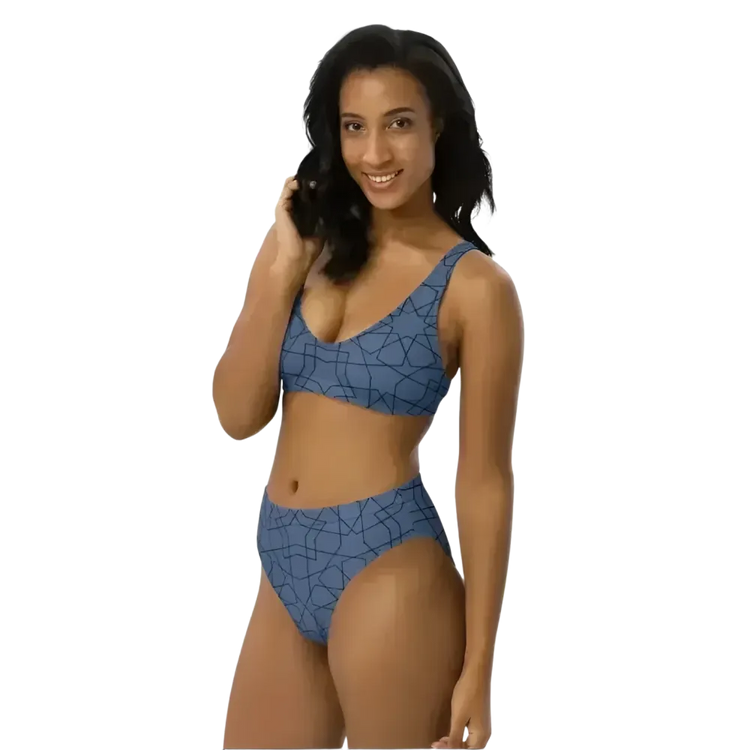 Damen Bikini Set in verschiedenen Größen, schnelltrocknend, bedruckbar, von BUYATHOME24, mit buntem Muster und passendem Top und Bottom