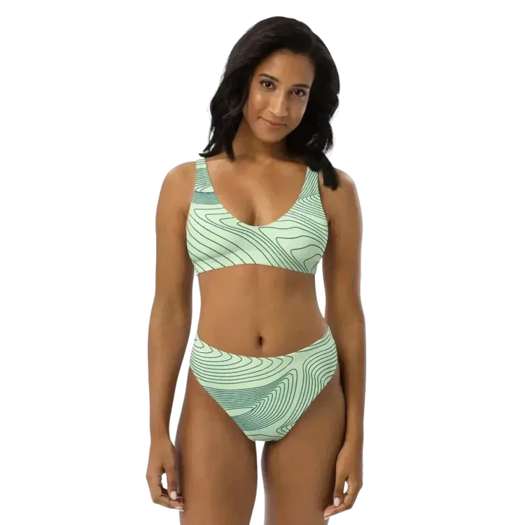 Damen Bikini Set von BUYATHOME24 in XS bis 3XL, schnelltrocknend, mit personalisierbarem Design, zeigt Top und Bikini-Höschen.