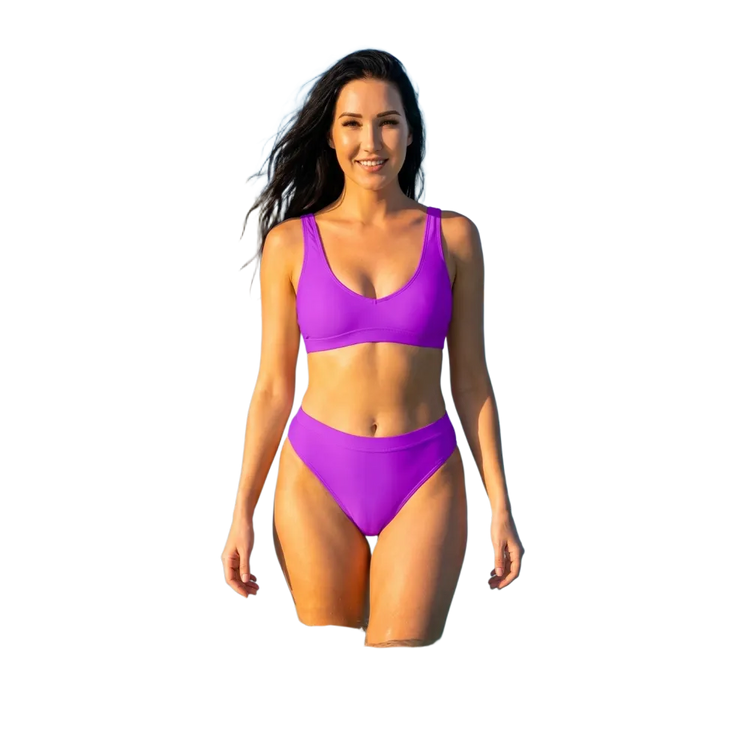 Damen Bikini-Set von BUYATHOME24, schnell trocknend, zweilagig, in den Größen XS bis 3XL, mit bunten Mustern und bequemer Passform.