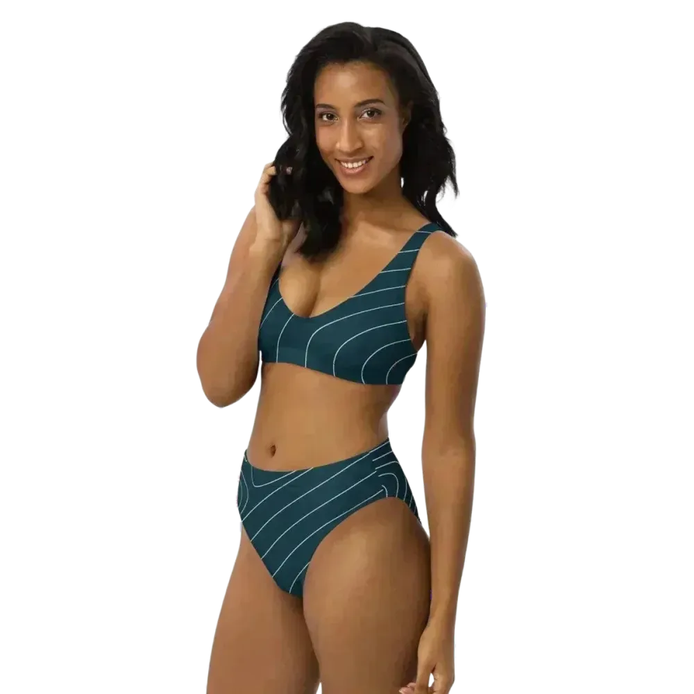 Damen Bikini-Set von BUYATHOME24, schnelltrocknend, bedruckbar, in XS bis 3XL, mit Top und Hüfthose.