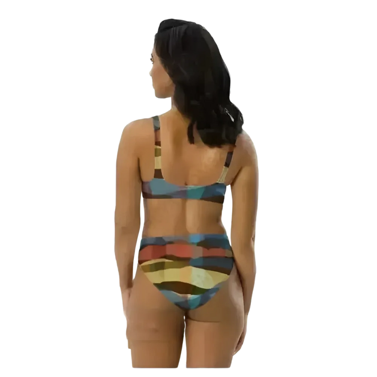 Zweilagiger, schnelltrocknender Damen Bikini in verschiedenen Größen, bedruckbar, mit buntem Muster, von BUYATHOME24