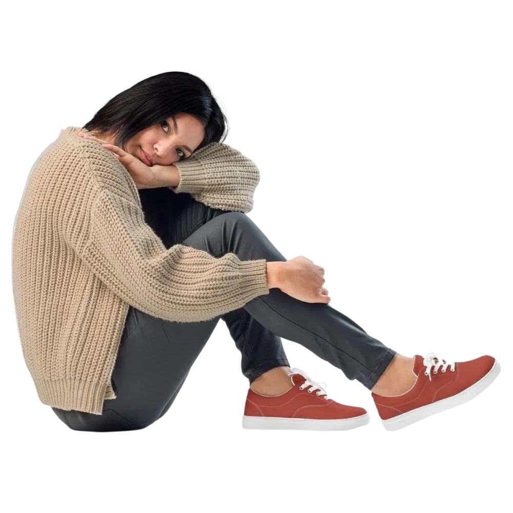 Atmungsaktive Damen-Canvas-Sneaker in Größe 35-44 von BUYATHOME24, weiche Stoffoberfläche, bequemer Damenschuh