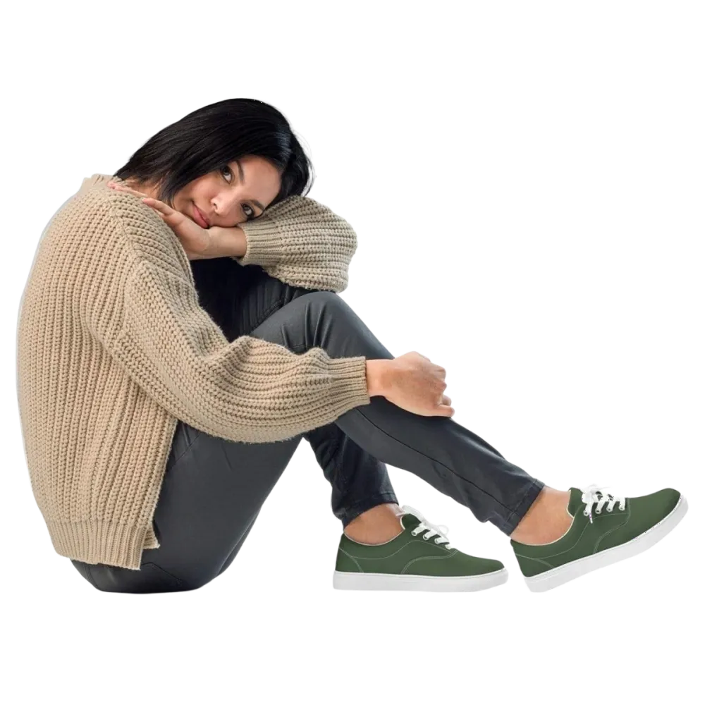 Damen Canvas Schuhe in Größe 35-44, atmungsaktive Sneakers von BUYATHOME24, bequeme Damenschuhe mit weißem Design