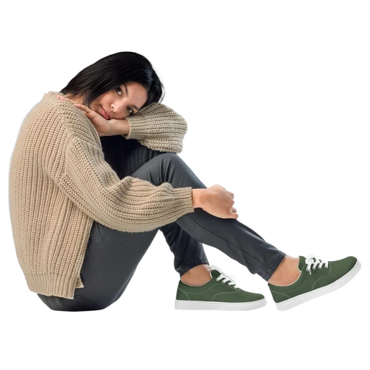 Damen Canvas Schuhe in Größe 35-44, atmungsaktive Sneakers von BUYATHOME24, bequeme Damenschuhe mit weißem Design