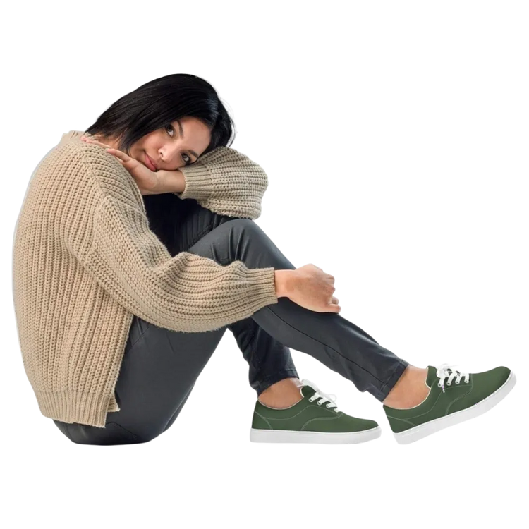 Damen Canvas Schuhe in Größe 35-44, atmungsaktive Sneakers von BUYATHOME24, bequeme Damenschuhe mit weißem Design