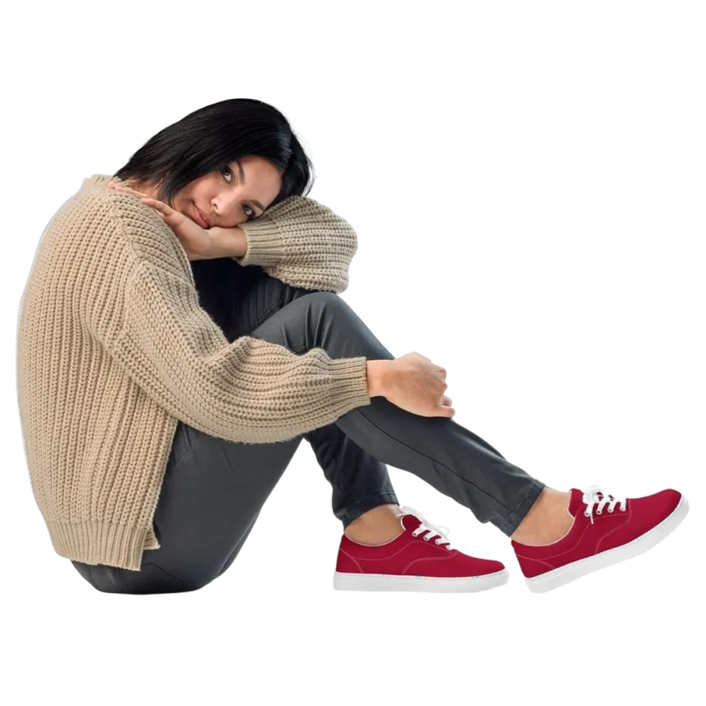 Atmungsaktive Damen-Canvas-Sneaker von BUYATHOME24, Größe 35-44, mit bequemer Passform und sportlichem Design.