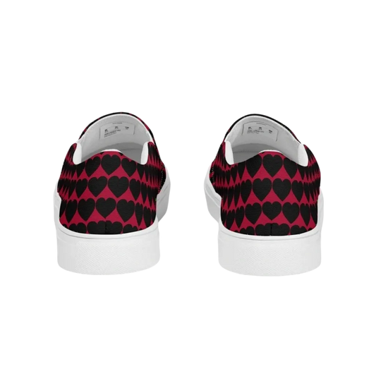 Damen Canvas Slipper von BUYATHOME24 in Größe 35-44, atmungsaktive Freizeitschuhe mit Textildruck, bequem und stilvoll.