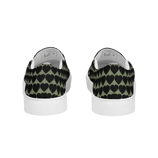 Damen Canvas Slipper in Größe 35-44 von BUYATHOME24, atmungsaktive Halbschuhe mit Textildruck, bequeme Sommerschuhe