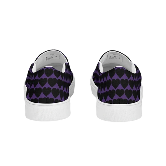 Damen Canvas Slipper von BUYATHOME24 in Größe 35-44, atmungsaktive Leinen Schuhe mit Textildruck auf weißem Hintergrund