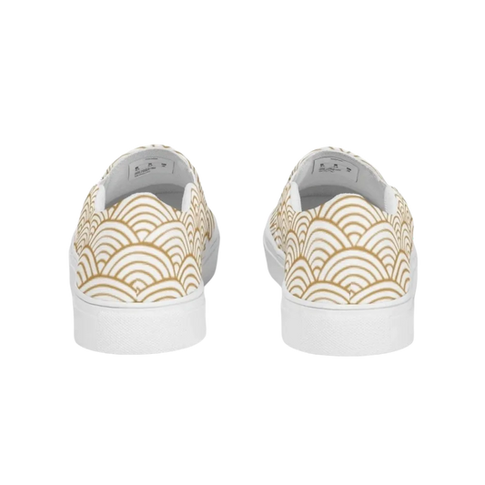 Damen Canvas Slipper von BUYATHOME24, atmungsaktive Schuhe mit EVA-Sohle, in Größe 35-44, bequeme Textildruck-Design