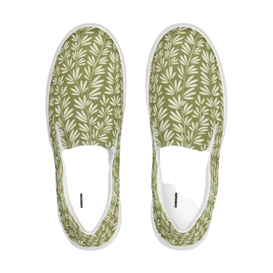 Atmungsaktive Damen Canvas Slipper in Größe 35-44 von BUYATHOME24, bequeme Freizeitschuhe mit flexiblem Design.