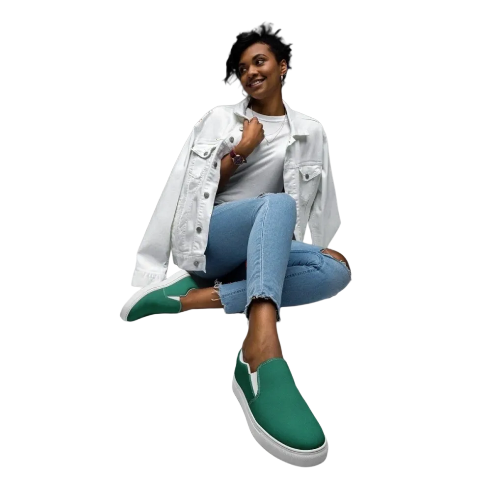 Damen Canvas Slipper von BUYATHOME24 mit atmungsaktivem Obermaterial und EVA-Sohle, Slip-On Design in Größe 35-44
