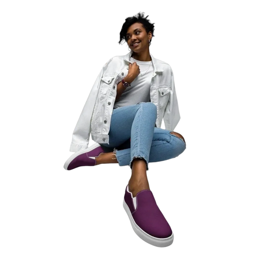 Bequeme Damen Canvas Slipper von BUYATHOME24, atmungsaktive Slip-On Schuhe in Größe 35-44, bequemes Design für Damen.
