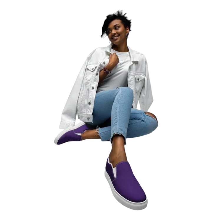 Damen Canvas Slipper von BUYATHOME24, atmungsaktive Slip-Ons mit EVA-Sohle, in Größe 35-44, bequemes Schuhwerk für Damen