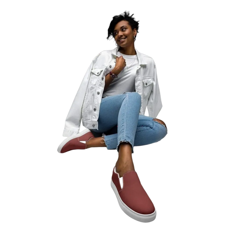 Damen Canvas Slipper mit EVA-Sohle in Größe 35-44, bequeme Halbschuhe von BUYATHOME24, bedruckbar, legere Alltagsschuhe