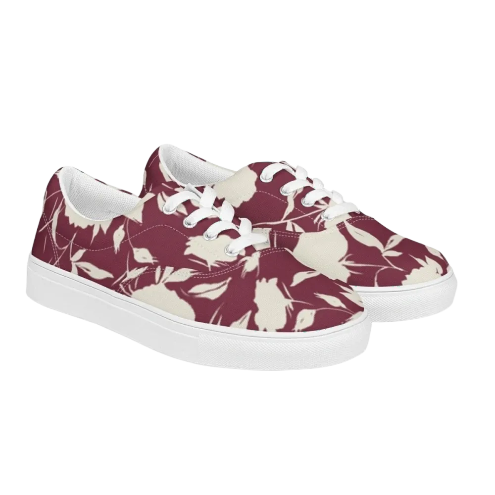 Damen Canvas Sneaker mit Allover-Print von BUYATHOME24, atmungsaktiv mit EVA-Sohle, verfügbar in Größe 35-44