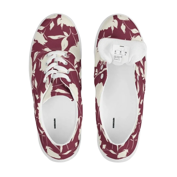 Damen Canvas Sneaker mit Allover-Print, atmungsaktiv, EVA-Sohle, Damenschuhe Größe 35-44, von BUYATHOME24