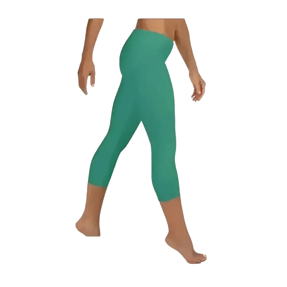 Damen Capri-Leggings aus Mikrofaser in XS bis XL von BUYATHOME24, ideale Yoga-Leggings mit personalisierbarem Design.