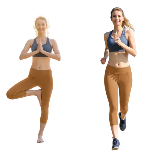 Generiertes Lifestyle-Bild für Damen Capri-Leggings - Mikrofaser Sportleggings mit UV-Schutz