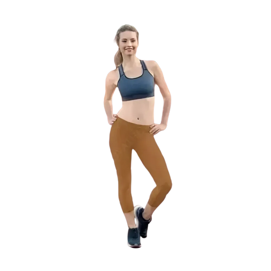 Damen Capri-Leggings aus Mikrofaser mit UV-Schutz, in XS bis XL, von BUYATHOME24, ideal für Sport und Yoga.