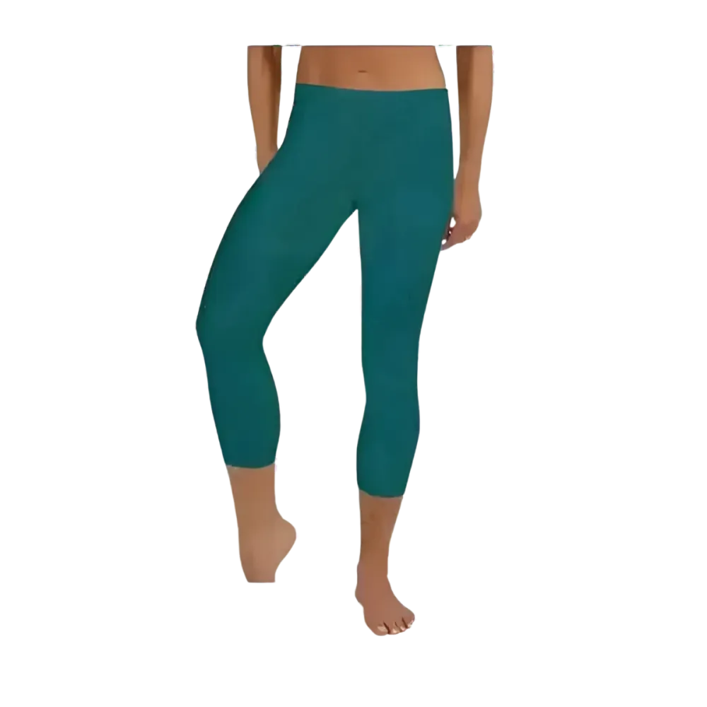 Damen Capri-Leggings von BUYATHOME24, Mikrofaser-Sportleggings mit UV-Schutz in XS bis XL, ideal für Yoga und Sport.