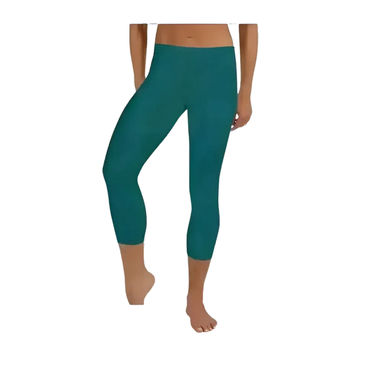 Damen Capri-Leggings von BUYATHOME24, Mikrofaser-Sportleggings mit UV-Schutz in XS bis XL, ideal für Yoga und Sport.