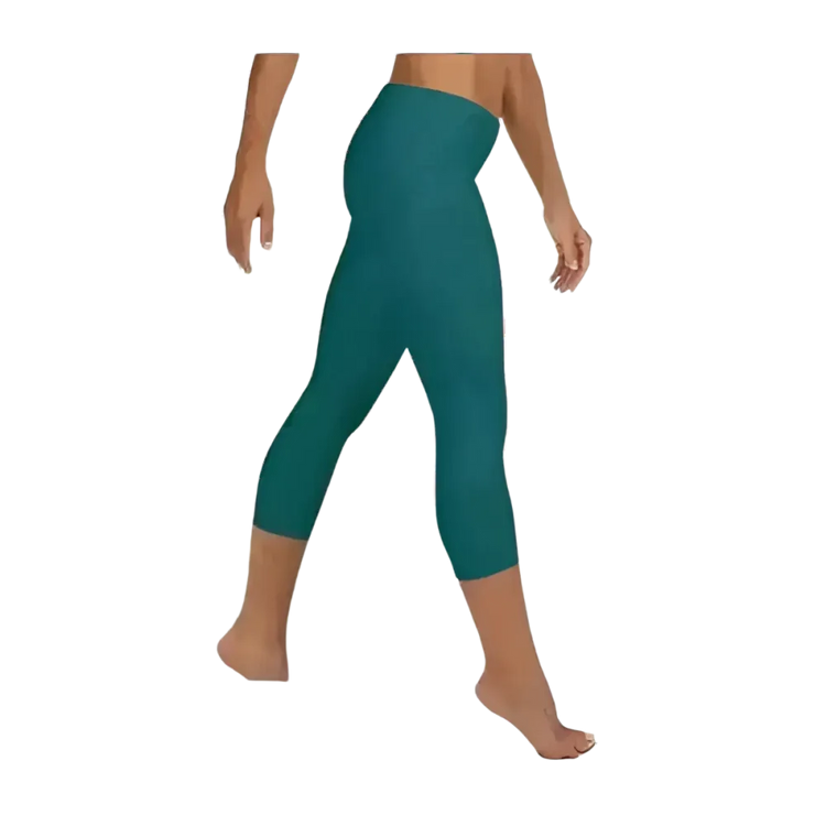 Damen Capri-Leggings von BUYATHOME24 aus Mikrofaser, UV-Schutz, in XS bis XL, ideal für Sport und Yoga, dunkelgrau.