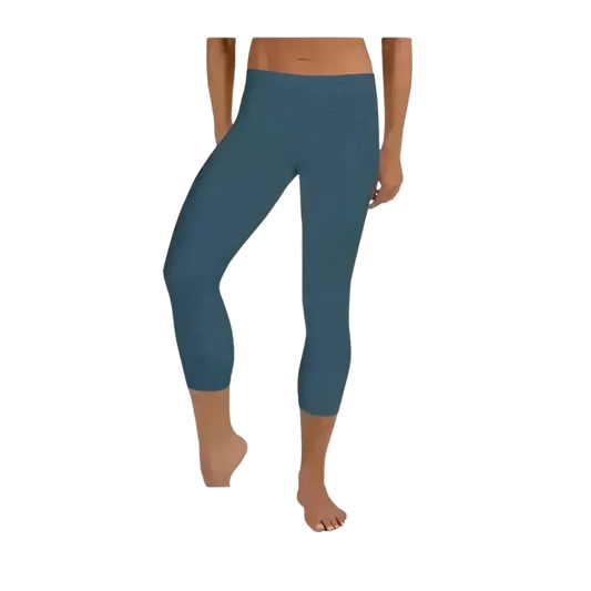 Damen Capri-Leggings von BUYATHOME24 aus Mikrofaser mit UV-Schutz, in den Größen XS bis XL, ideal für Yoga und Freizeit.