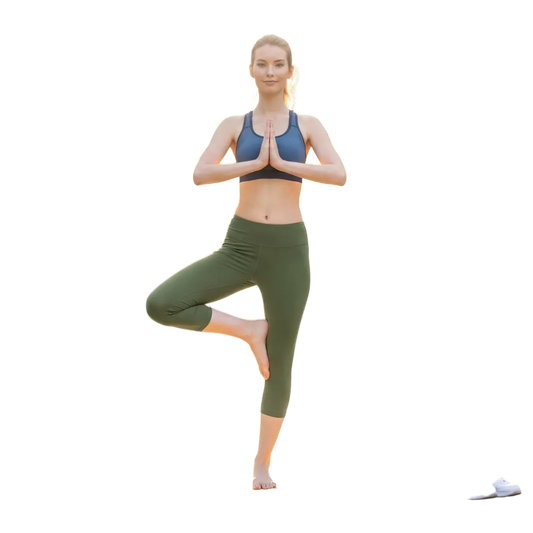 Damen Capri-Leggings aus Mikrofaser mit UV-Schutz in XS-XL, bequemes, elastisches Material, ideal für Sommer und Activewear.