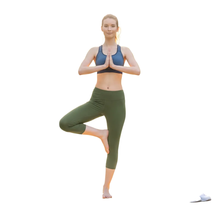 Damen Capri-Leggings aus Mikrofaser mit UV-Schutz in XS-XL, bequemes, elastisches Material, ideal für Sommer und Activewear.