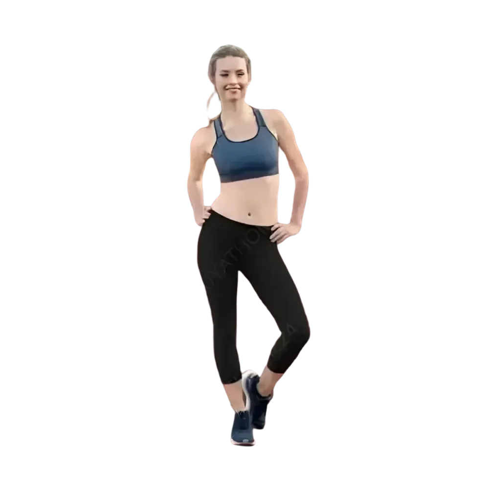 Damen Capri-Leggings von BUYATHOME24 in XS bis XL, Sportleggings mit UV-Schutz, für Yoga und Freizeit, bequem und atmungsaktiv