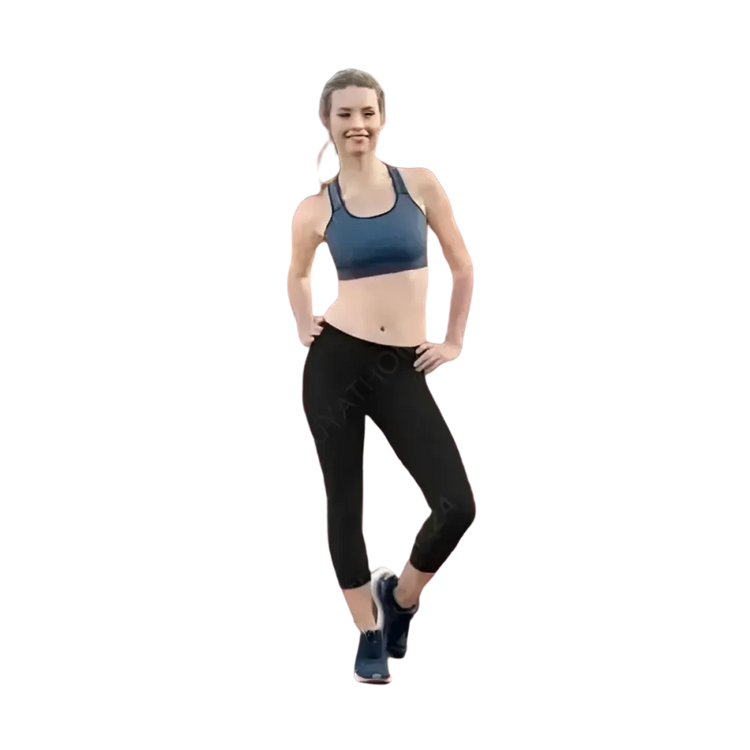 Damen Capri-Leggings von BUYATHOME24 in XS bis XL, Sportleggings mit UV-Schutz, für Yoga und Freizeit, bequem und atmungsaktiv