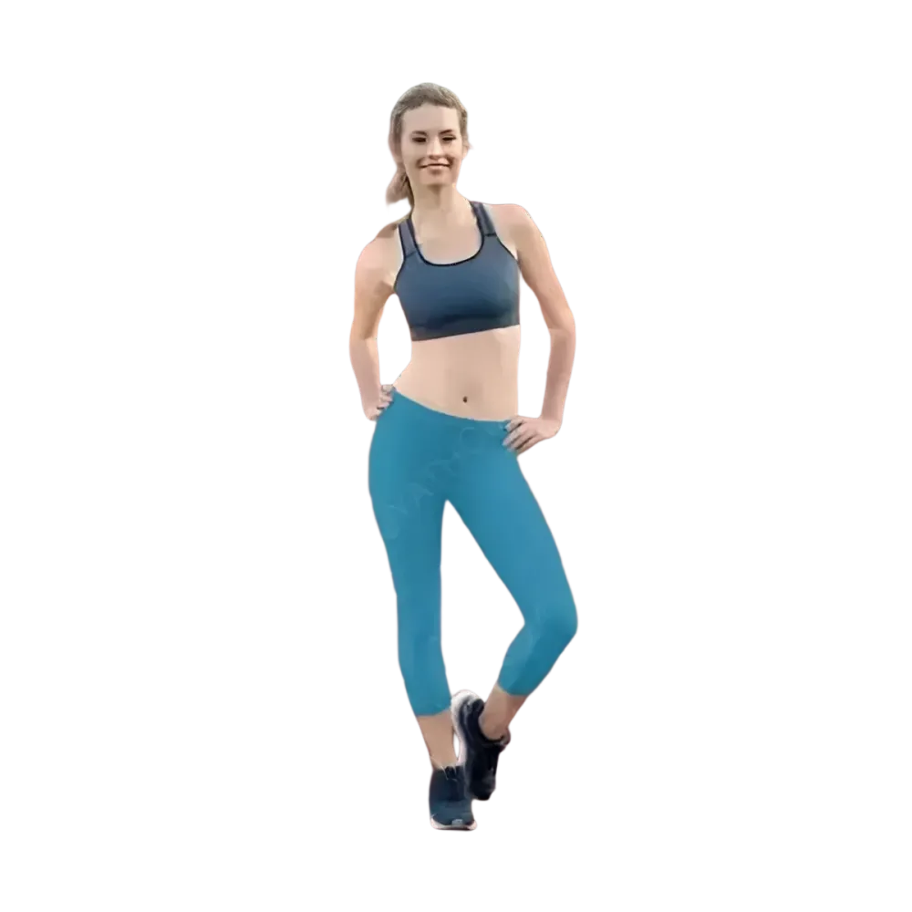 Damen Capri-Leggings von BUYATHOME24 mit UV-Schutz, in XS bis XL, ideal für Sport und Yoga, aus elastischem Material