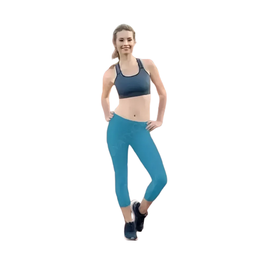 Damen Capri-Leggings von BUYATHOME24 mit UV-Schutz, in XS bis XL, ideal für Sport und Yoga, aus elastischem Material