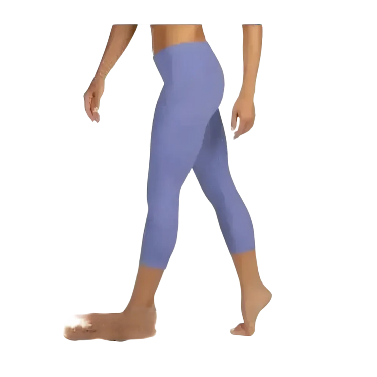 Damen Capri-Leggings von BUYATHOME24, Sportleggings mit UV-Schutz in XS bis XL, ideal für Yoga und sportliche Aktivitäten.