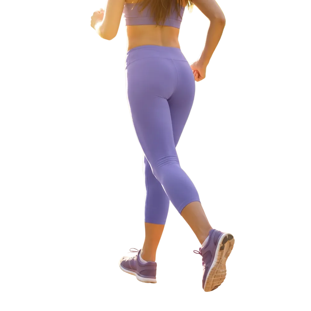 Damen Capri-Leggings von BUYATHOME24 mit UV-Schutz, sportlich, bequem, in XS bis XL, aus elastischem Material, ideal für Outdoor-Aktivitäten