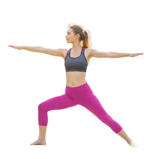 Damen Capri-Leggings mit UV-Schutz und Vier-Wege-Stretch in XS-XL, bequem und sportlich, in verschiedenen Farben.