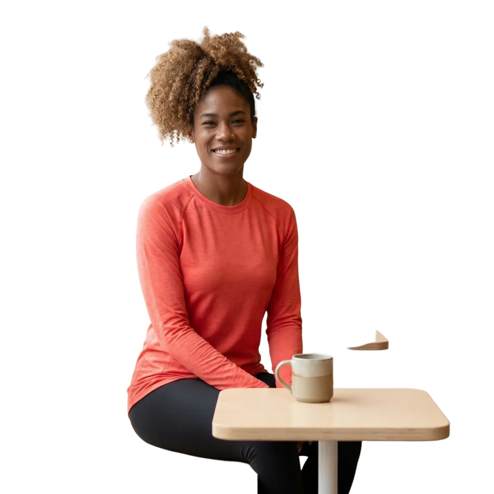 Damen Langarm Sportshirt von BUYATHOME24 mit UV-Schutz, in XS bis 3XL, atmungsaktiv und bequem für Fitness und Sport.