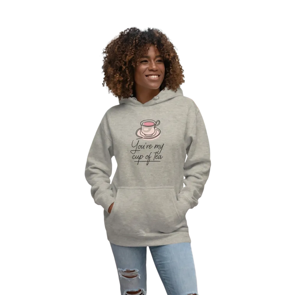 Grafikhoodie für Damen von BUYATHOME24, bequemer Hoodie in S bis 3XL mit modernen Design und Kapuze.