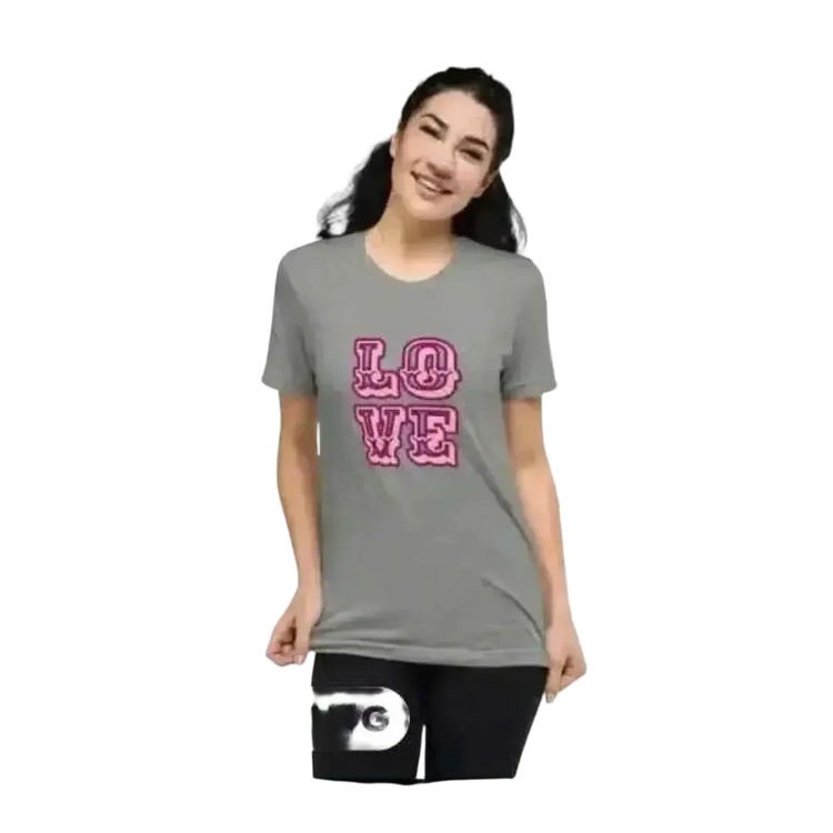 Damen Grafik Rundhalsshirt mit Kurzarm, Polyester, in verschiedenen Größen, stilvoll für Frauen, von BUYATHOME24