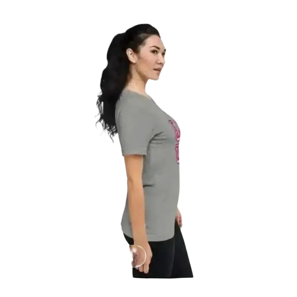 Damen Grafik Rundhalsshirt von BUYATHOME24, Kurzarm, in verschiedenen Größen, aus Polyester, für stilbewusste Frauen