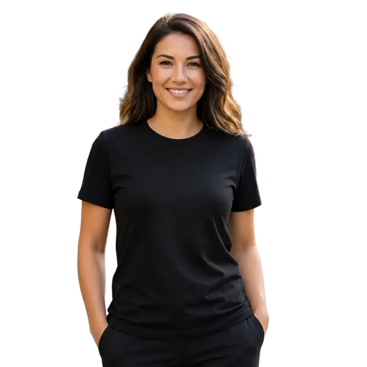 Damen Grafik Rundhals-Shirt von BUYATHOME24, kurzärmelig, Polyester, in XS bis 4XL, mit auffälligem Grafikdesign.