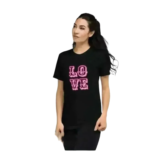 Damen Grafik Rundhalsshirt von BUYATHOME24, kurzärmlig, in verschiedenen Größen, aus Polyester, für stilbewusste Frauen
